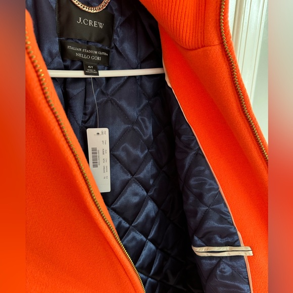 J. Crew Women's Orange Pea Coat - Picture 5 of 9